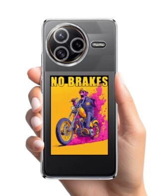 Etui do Xiaomi POCO F7 Ultra przeźroczyste, silikonowe Flexi, Bikers, Motocyklem przez świat