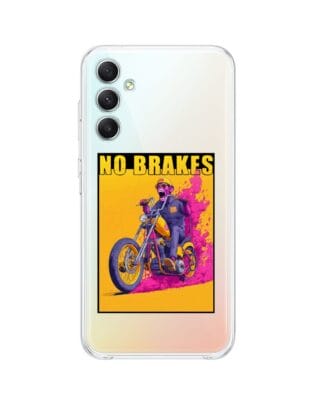 Etui do Samsung Galaxy A34 5G przeźroczyste, silikonowe Flexi, Bikers, Motocyklem przez świat