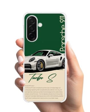 Etui do Samsung Galaxy A26 5G z MagSafe przeźroczyste, silikonowe Flexi, Szybkie Auta, Elegancja 911