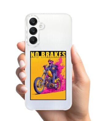 Etui do Samsung Galaxy A25 5G z MagSafe przeźroczyste, silikonowe Flexi, Bikers, Motocyklem przez świat