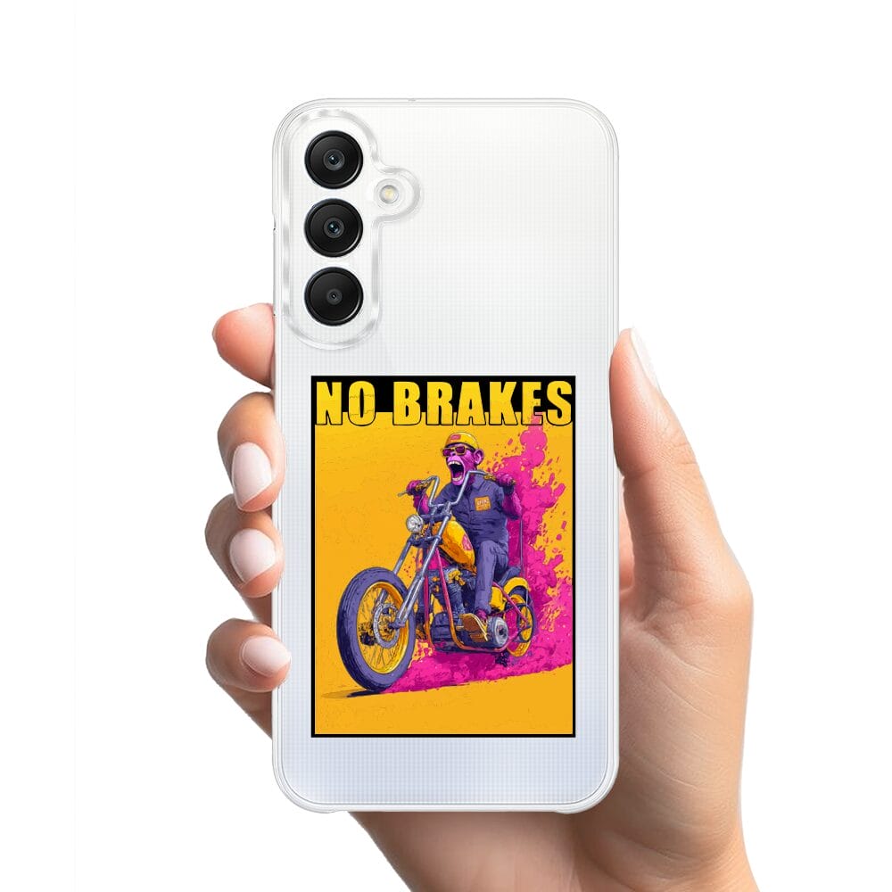 Etui do Samsung Galaxy A25 5G z MagSafe przeźroczyste, silikonowe Flexi, Bikers, Motocyklem przez świat - obrazek 2