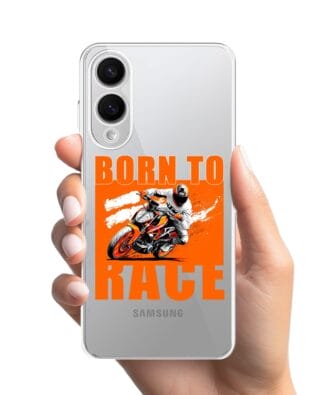 Etui do Samsung Galaxy S25 Edge przeźroczyste, silikonowe Flexi, Bikers, Ścigacz