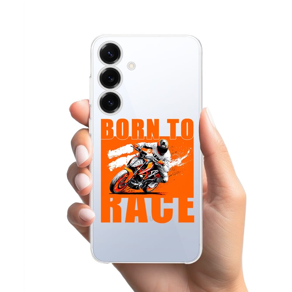 Etui do Samsung Galaxy S25 przeźroczyste, silikonowe Flexi, Bikers, Ścigacz - obrazek 2