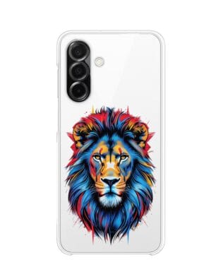 Etui do Samsung Galaxy A26 5G przeźroczyste, silikonowe Flexi, Dzika Mandala, Lew