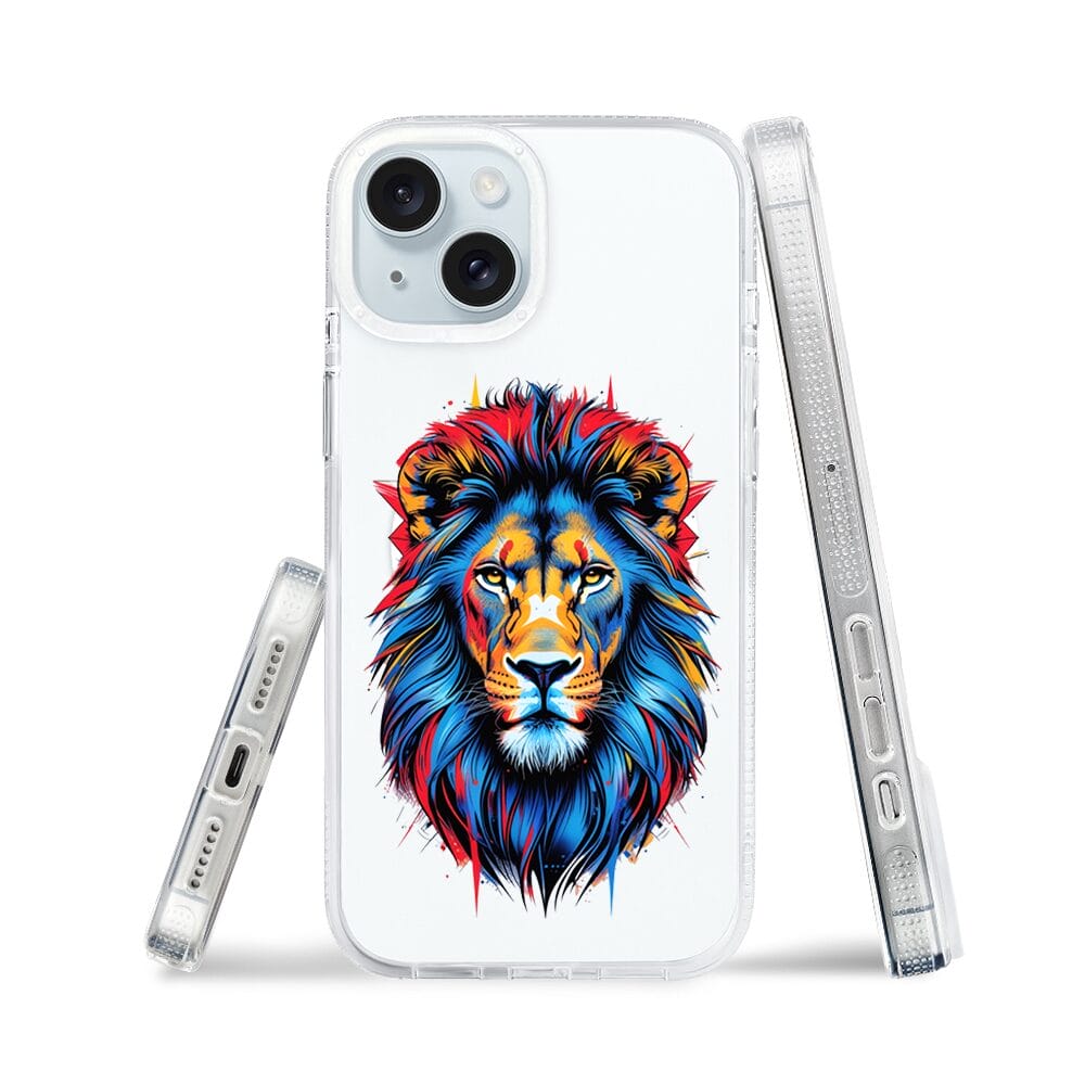 Etui do iPhone 15 z MagSafe przeźroczyste, silikonowe Flexi, Dzika Mandala, Lew - obrazek 3