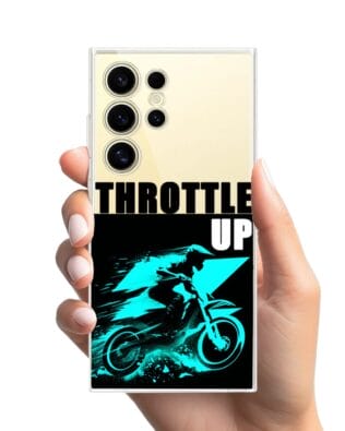 Etui do Samsung Galaxy S24 Ultra przeźroczyste, silikonowe Flexi, Bikers, Cross na maxa