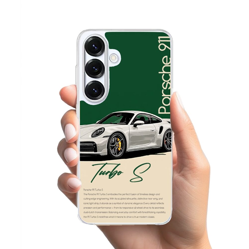 Etui do Samsung Galaxy S25 Plus z MagSafe przeźroczyste, silikonowe Flexi, Szybkie Auta, Elegancja 911 - obrazek 2