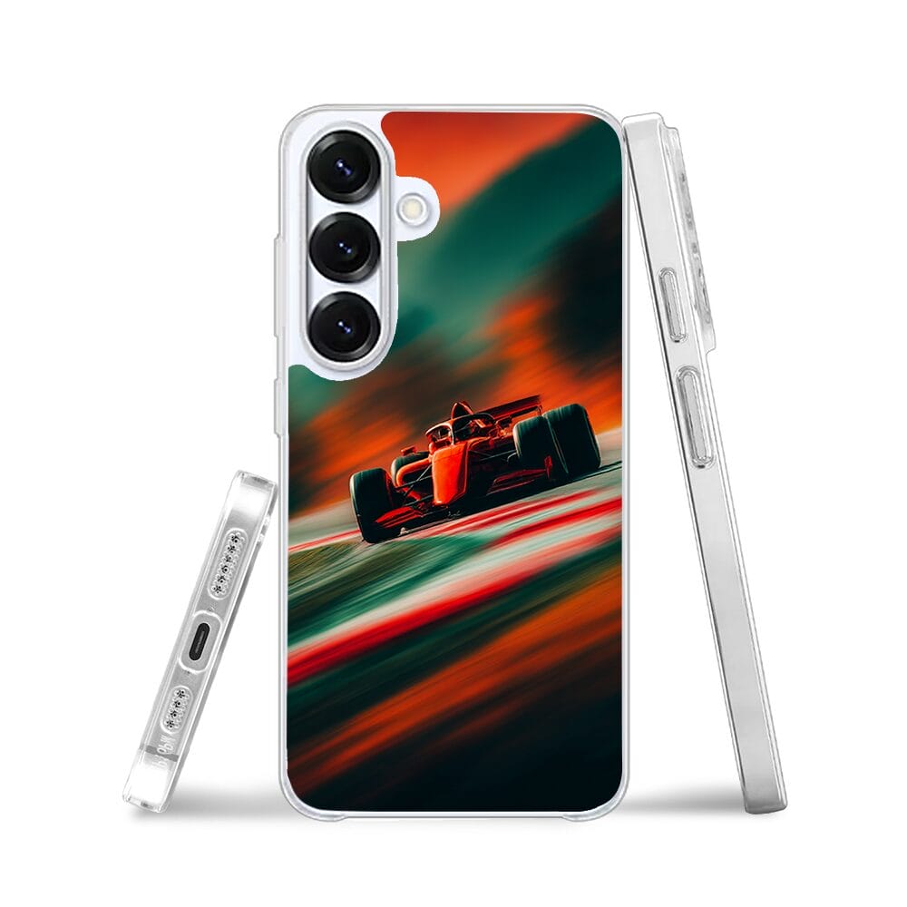 Etui do Samsung Galaxy S25 Plus z MagSafe przeźroczyste, silikonowe Flexi, Szybkie Auta, Wyścig F1 - obrazek 3