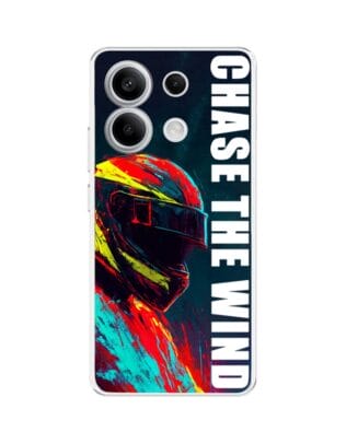 Etui do Xiaomi Redmi Note 13 Pro 5G przeźroczyste, silikonowe Flexi, Bikers, Chase The Wind