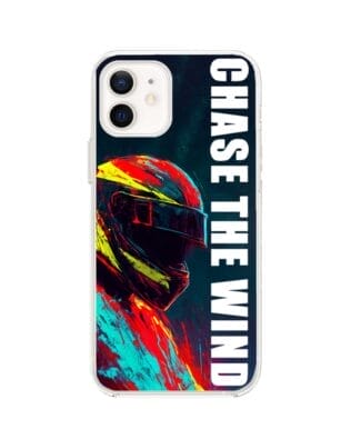 Etui do iPhone 12 z MagSafe przeźroczyste, silikonowe Flexi, Bikers, Chase The Wind