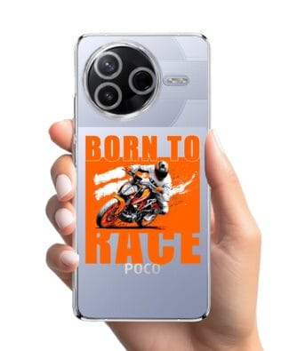 Etui do Xiaomi POCO F7 Pro przeźroczyste, silikonowe Flexi, Bikers, Ścigacz