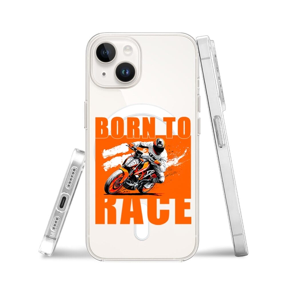 Etui do iPhone 13 Mini z MagSafe przeźroczyste, silikonowe Flexi, Bikers, Ścigacz - obrazek 3