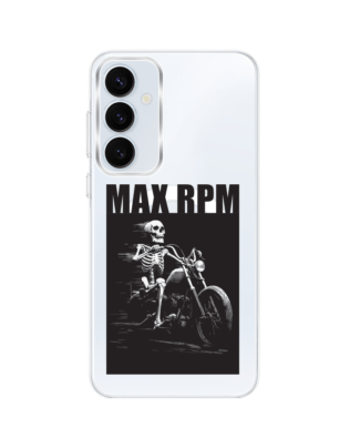 Etui do Samsung Galaxy A35 5G z MagSafe przeźroczyste, silikonowe Flexi, Bikers, Ghost Rider