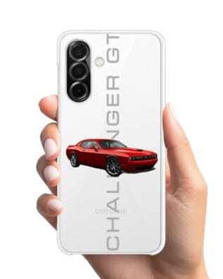 Etui do Samsung Galaxy A26 5G przeźroczyste, silikonowe Flexi, Szybkie Auta, czerwony Challenger GT