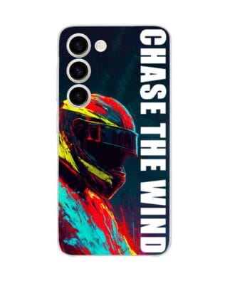Etui do Samsung Galaxy S23 Plus przeźroczyste, silikonowe Flexi, Bikers, Chase The Wind