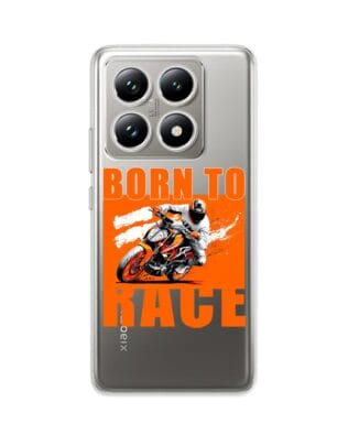 Etui do Xiaomi 14T przeźroczyste, silikonowe Flexi, Bikers, Ścigacz