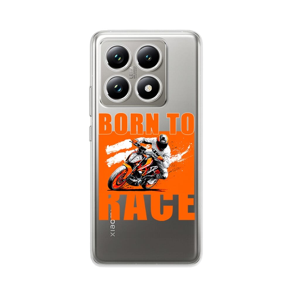 Etui do Xiaomi 14T przeźroczyste, silikonowe Flexi, Bikers, Ścigacz