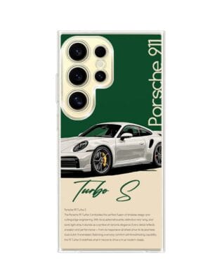 Etui do Samsung Galaxy S24 Ultra z MagSafe przeźroczyste, silikonowe Flexi, Szybkie Auta, Elegancja 911