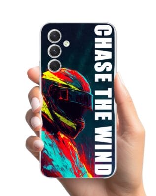Etui do Samsung Galaxy A54 5G przeźroczyste, silikonowe Flexi, Bikers, Chase The Wind