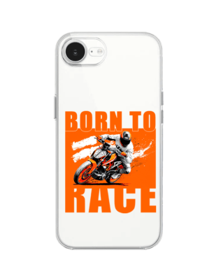 Etui do iPhone 16e przeźroczyste, silikonowe Flexi, Bikers, Ścigacz