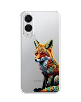 Etui do Samsung Galaxy S25 Edge przeźroczyste, silikonowe Flexi, Dzika Mandala, Lis