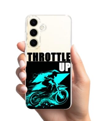 Etui do Samsung Galaxy S24 z MagSafe przeźroczyste, silikonowe Flexi, Bikers, Cross na maxa