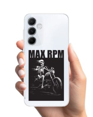 Etui do Samsung Galaxy A35 5G przeźroczyste, silikonowe Flexi, Bikers, Ghost Rider