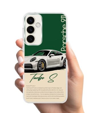 Etui do Samsung Galaxy S23 Plus z MagSafe przeźroczyste, silikonowe Flexi, Szybkie Auta, Elegancja 911