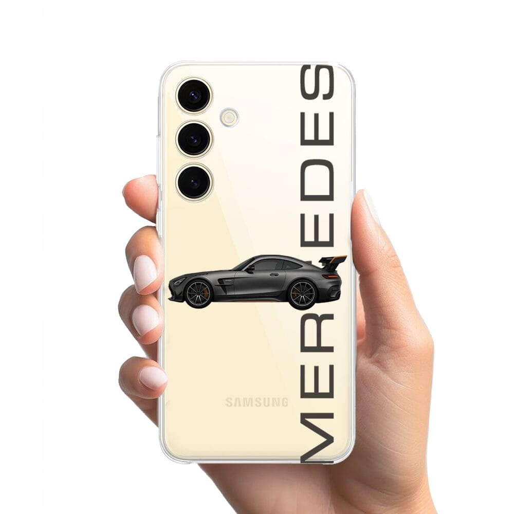 Etui do Samsung Galaxy S24 Plus przeźroczyste, silikonowe Flexi, Szybkie Auta, Stalowe AMG-GT - obrazek 2