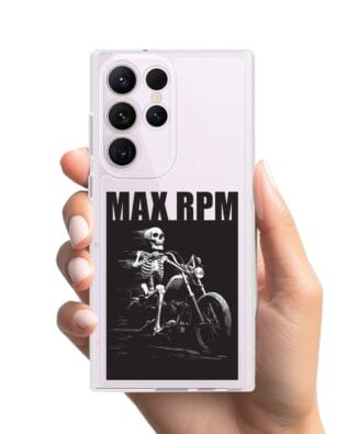 Etui do Samsung Galaxy S23 Ultra przeźroczyste, silikonowe Flexi, Bikers, Ghost Rider