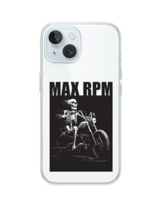 Etui do iPhone 15 przeźroczyste, silikonowe Flexi, Bikers, Ghost Rider