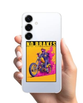 Etui do Samsung Galaxy S25 przeźroczyste, silikonowe Flexi, Bikers, Motocyklem przez świat