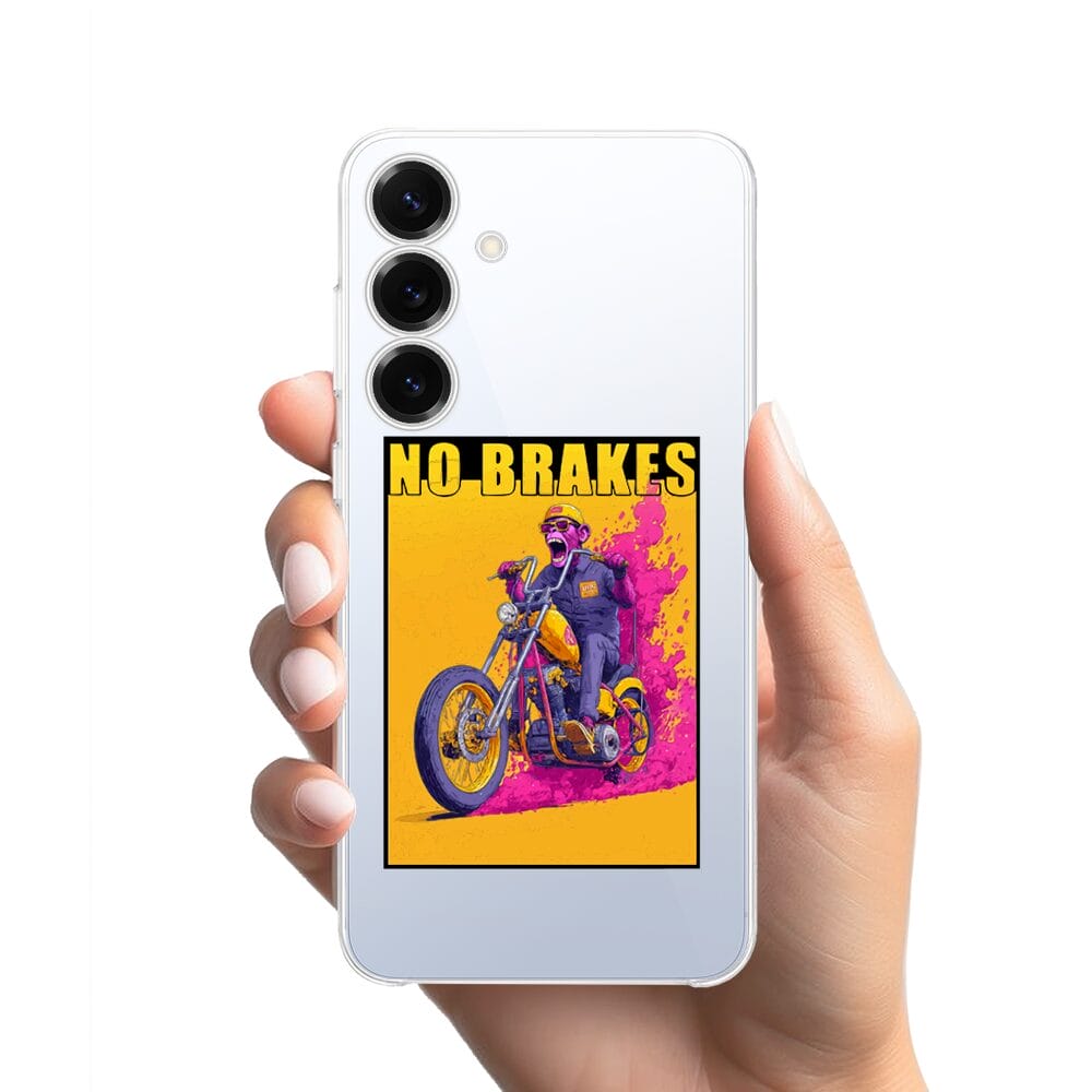 Etui do Samsung Galaxy S25 przeźroczyste, silikonowe Flexi, Bikers, Motocyklem przez świat - obrazek 2