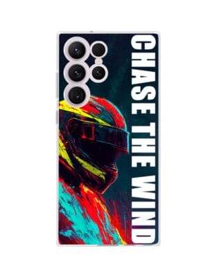 Etui do Samsung Galaxy S23 Ultra przeźroczyste, silikonowe Flexi, Bikers, Chase The Wind