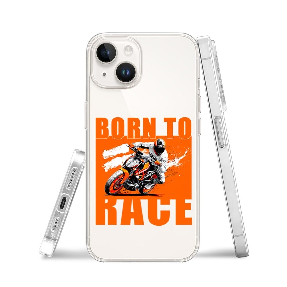 Etui do iPhone 13 Mini przeźroczyste, silikonowe Flexi, Bikers, Ścigacz - obrazek 3