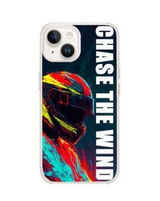 Etui do iPhone 14 Plus przeźroczyste, silikonowe Flexi, Bikers, Chase The Wind