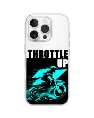 Etui do iPhone 16 Pro przeźroczyste, silikonowe Flexi, Bikers, Cross na maxa