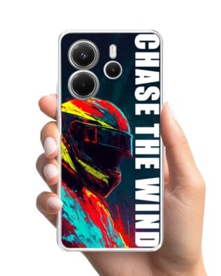 Etui do Xiaomi Redmi Note 14 5G przeźroczyste, silikonowe Flexi, Bikers, Chase The Wind