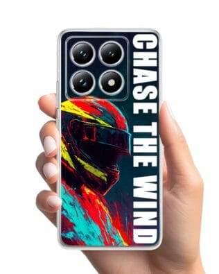 Etui do Xiaomi 14T przeźroczyste, silikonowe Flexi, Bikers, Chase The Wind