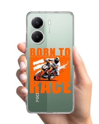 Etui do Xiaomi POCO X7 Pro przeźroczyste, silikonowe Flexi, Bikers, Ścigacz
