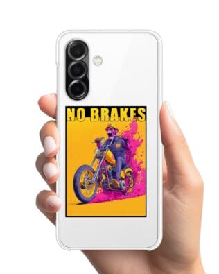 Etui do Samsung Galaxy A26 5G przeźroczyste, silikonowe Flexi, Bikers, Motocyklem przez świat
