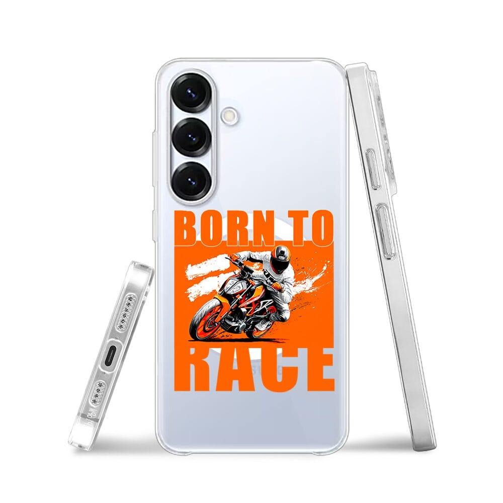 Etui do Samsung Galaxy S25 z MagSafe przeźroczyste, silikonowe Flexi, Bikers, Ścigacz - obrazek 3