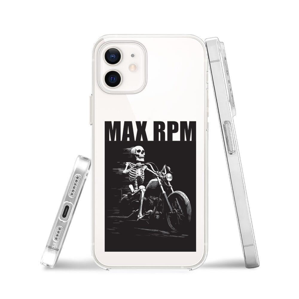 Etui do iPhone 12 Mini przeźroczyste, silikonowe Flexi, Bikers, Ghost Rider - obrazek 3