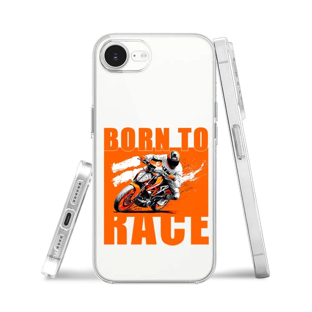 Etui do iPhone 16e przeźroczyste, silikonowe Flexi, Bikers, Ścigacz - obrazek 3
