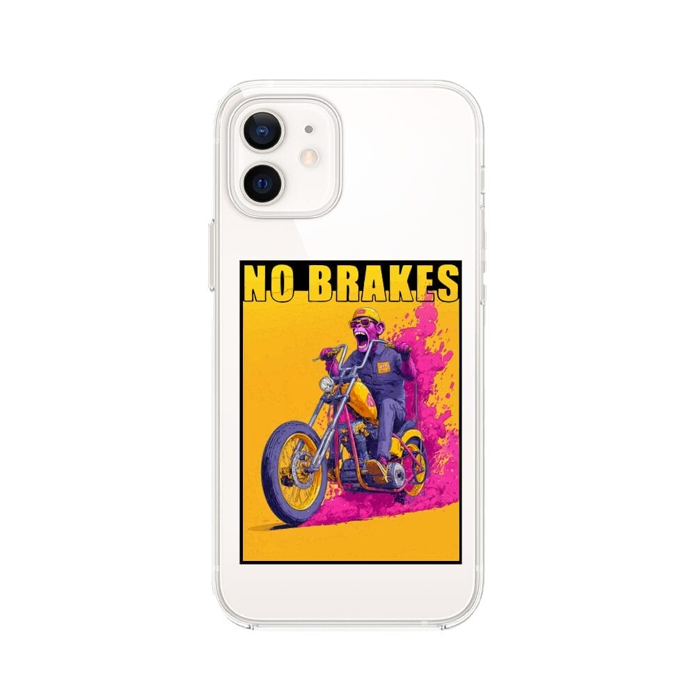 Etui do iPhone 12 Mini przeźroczyste, silikonowe Flexi, Bikers, Motocyklem przez świat