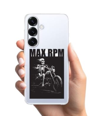 Etui do Samsung Galaxy S25 Plus z MagSafe przeźroczyste, silikonowe Flexi, Bikers, Ghost Rider