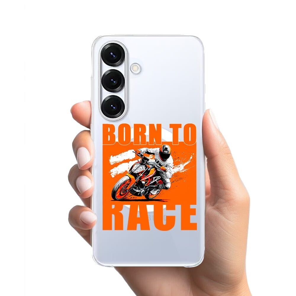 Etui do Samsung Galaxy S25 z MagSafe przeźroczyste, silikonowe Flexi, Bikers, Ścigacz - obrazek 2