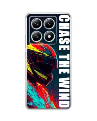 Etui do Xiaomi 14T przeźroczyste, silikonowe Flexi, Bikers, Chase The Wind