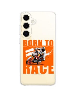 Etui do Samsung Galaxy S24 z MagSafe przeźroczyste, silikonowe Flexi, Bikers, Ścigacz