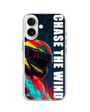 Etui do iPhone 16 z MagSafe przeźroczyste, silikonowe Flexi, Bikers, Chase The Wind